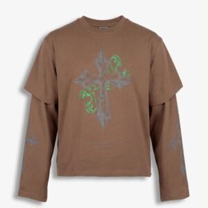 Longsleeve Croce - Marrone