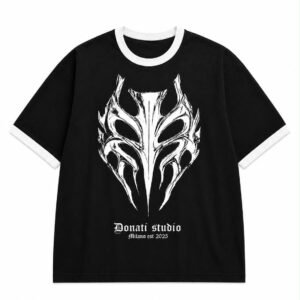 T-Shirt Teschio Ringer Black