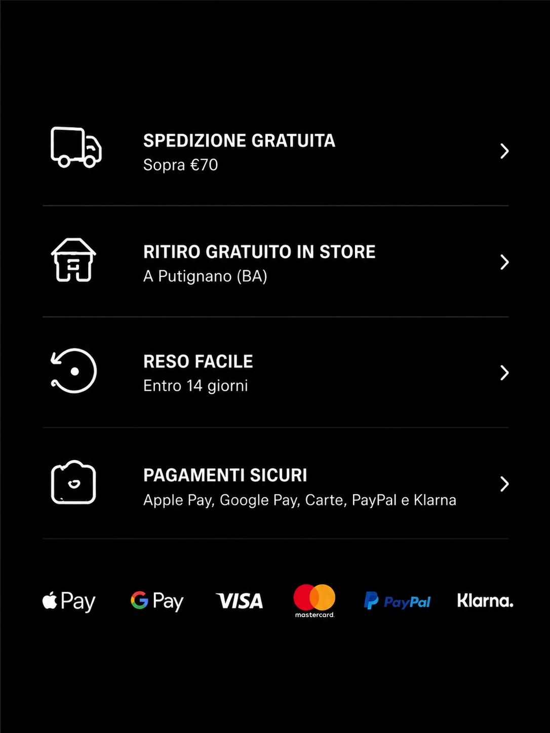 Metodi di pagamento accettati da FLY22 Store