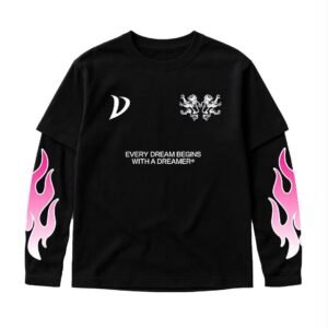Longsleeve Flame White-Pink