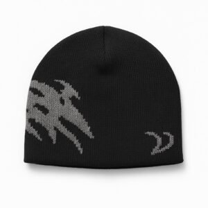 Black Beanie – Grey Logo